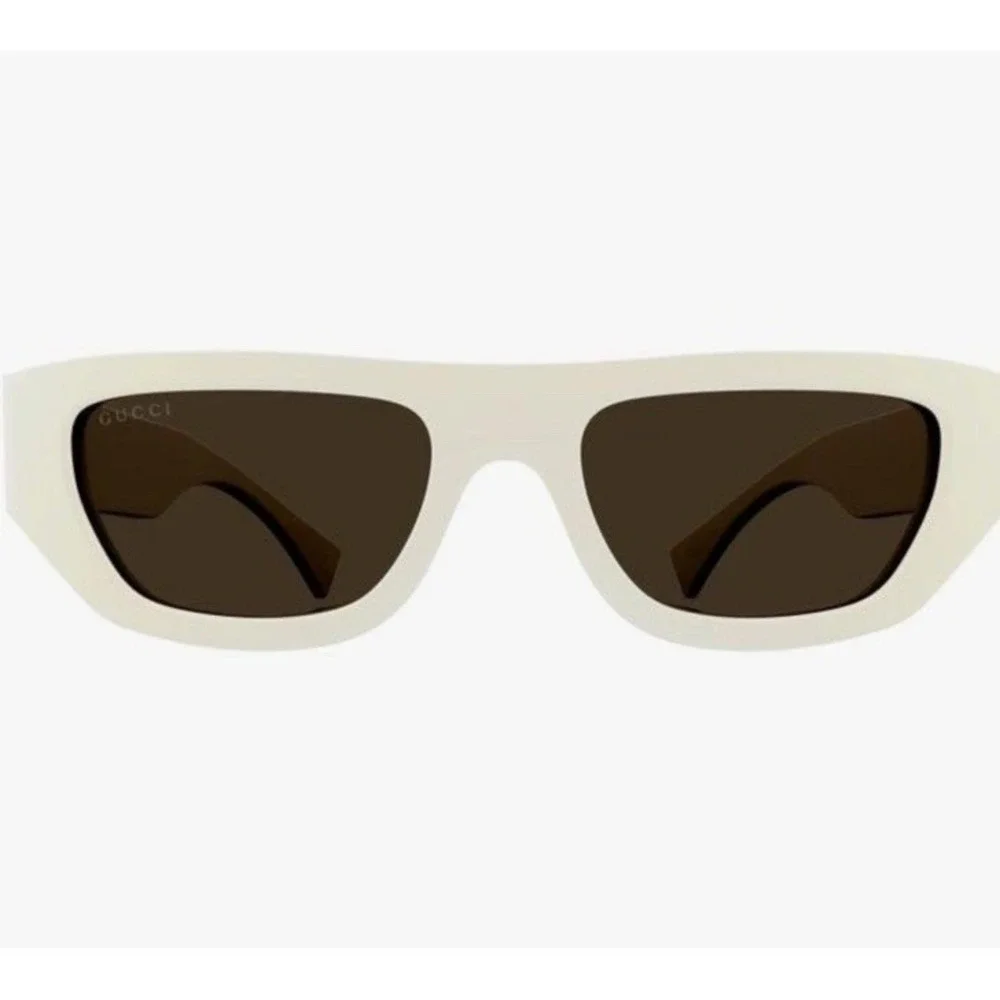 New GUCCI GG1134S 003 Ivory/Brown 53-19-145 Sunglasses